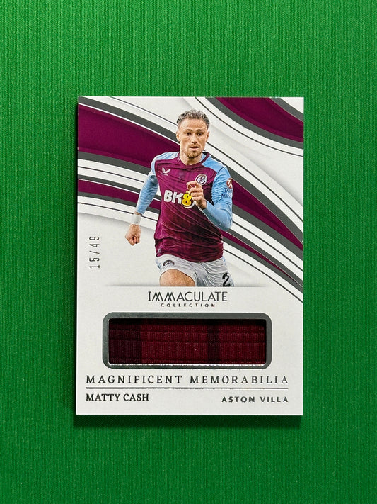 Matty Cash Memorabilia Patch 15/49 - Panini Immaculate 2023/24