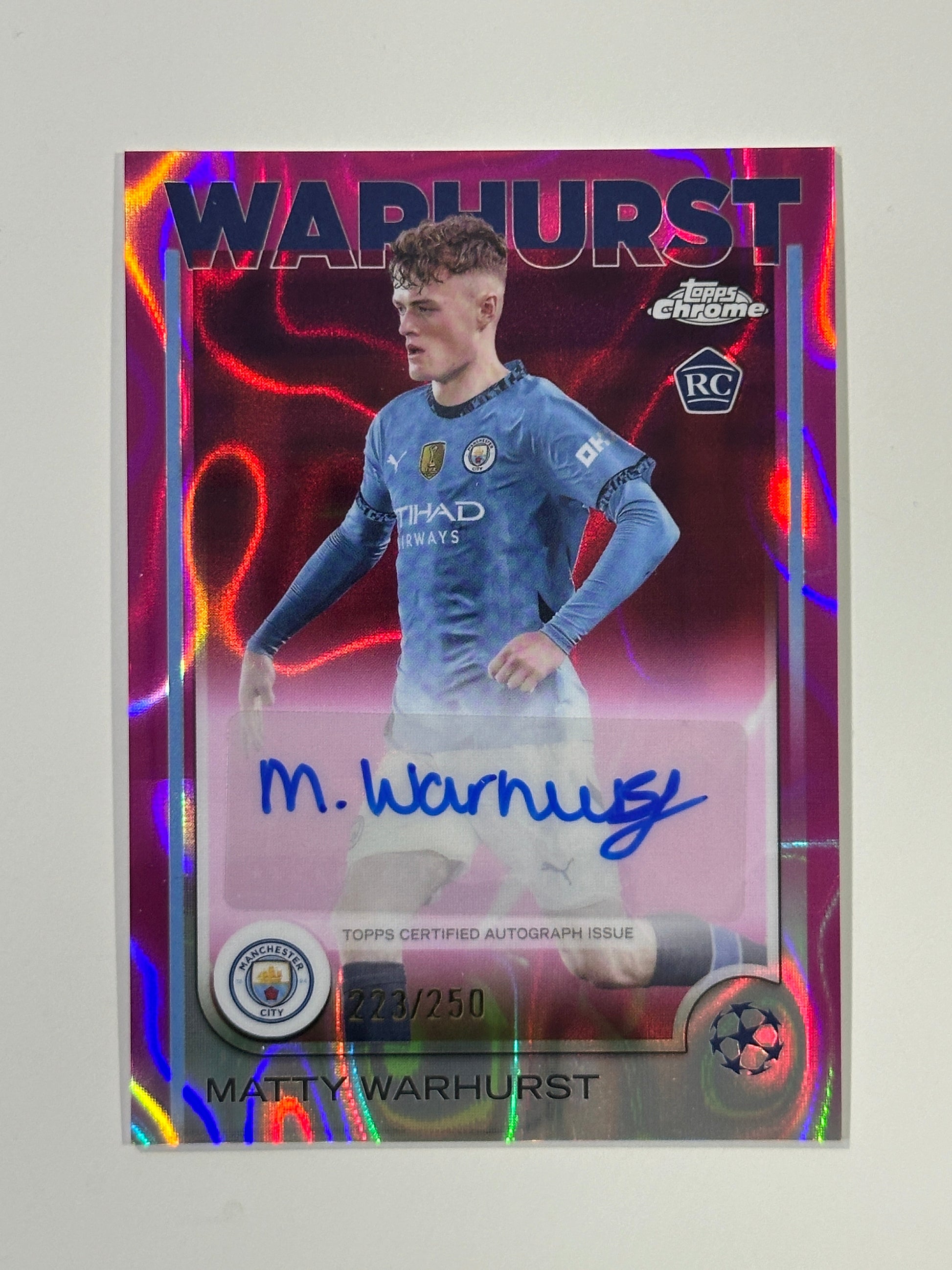 Matty Warhurst Autograph 223/250 - Topps Chrome 2024/25