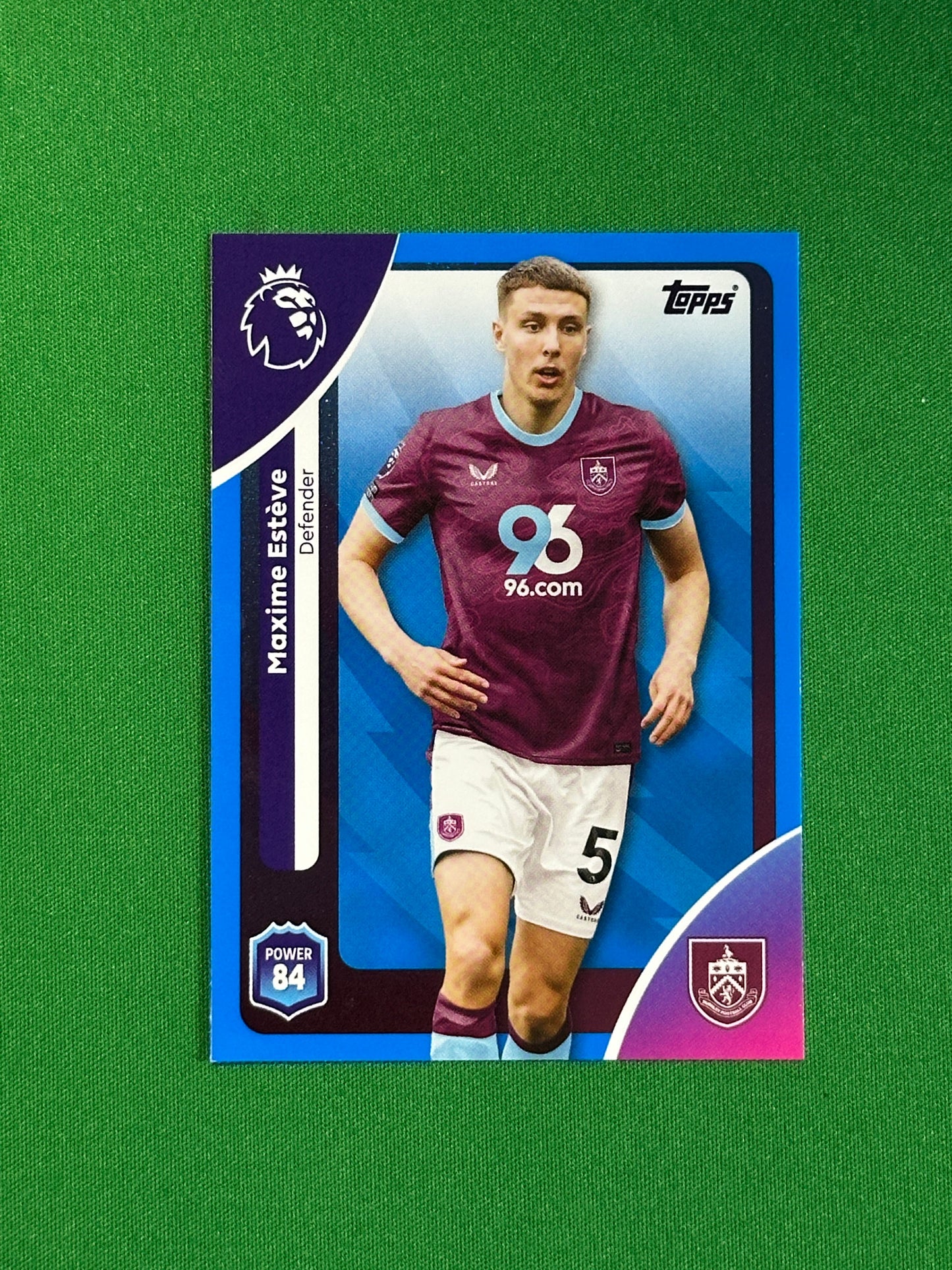 Maxime Esteve Blue Parallel Base - Topps Premier League 2026