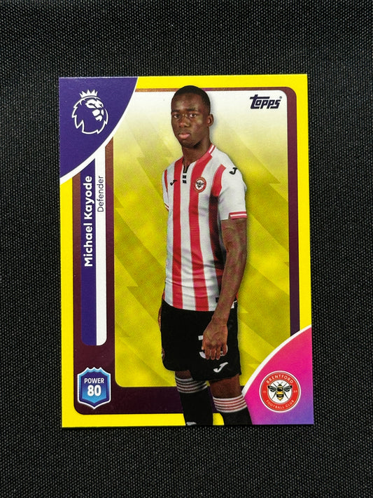 Michael Kayode Yellow Parallel Base - Topps Premier League 2026