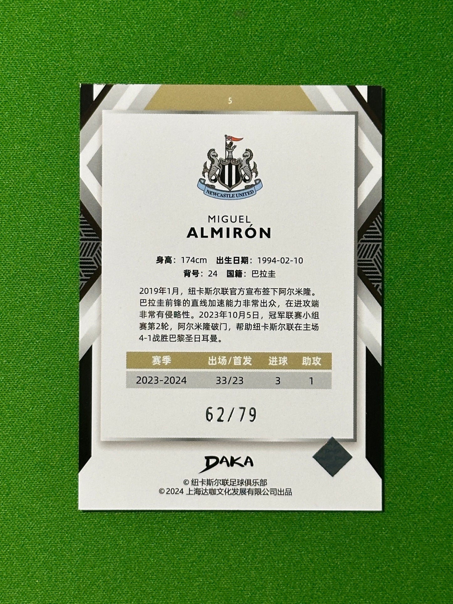 Miguel Almiron 62/79 - DAKA Newcastle 2023-24