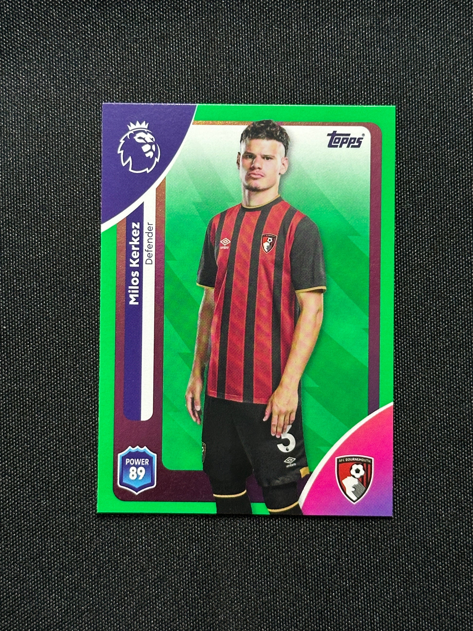 Milos Kerkez Green Parallel Base - Topps Premier League 2026