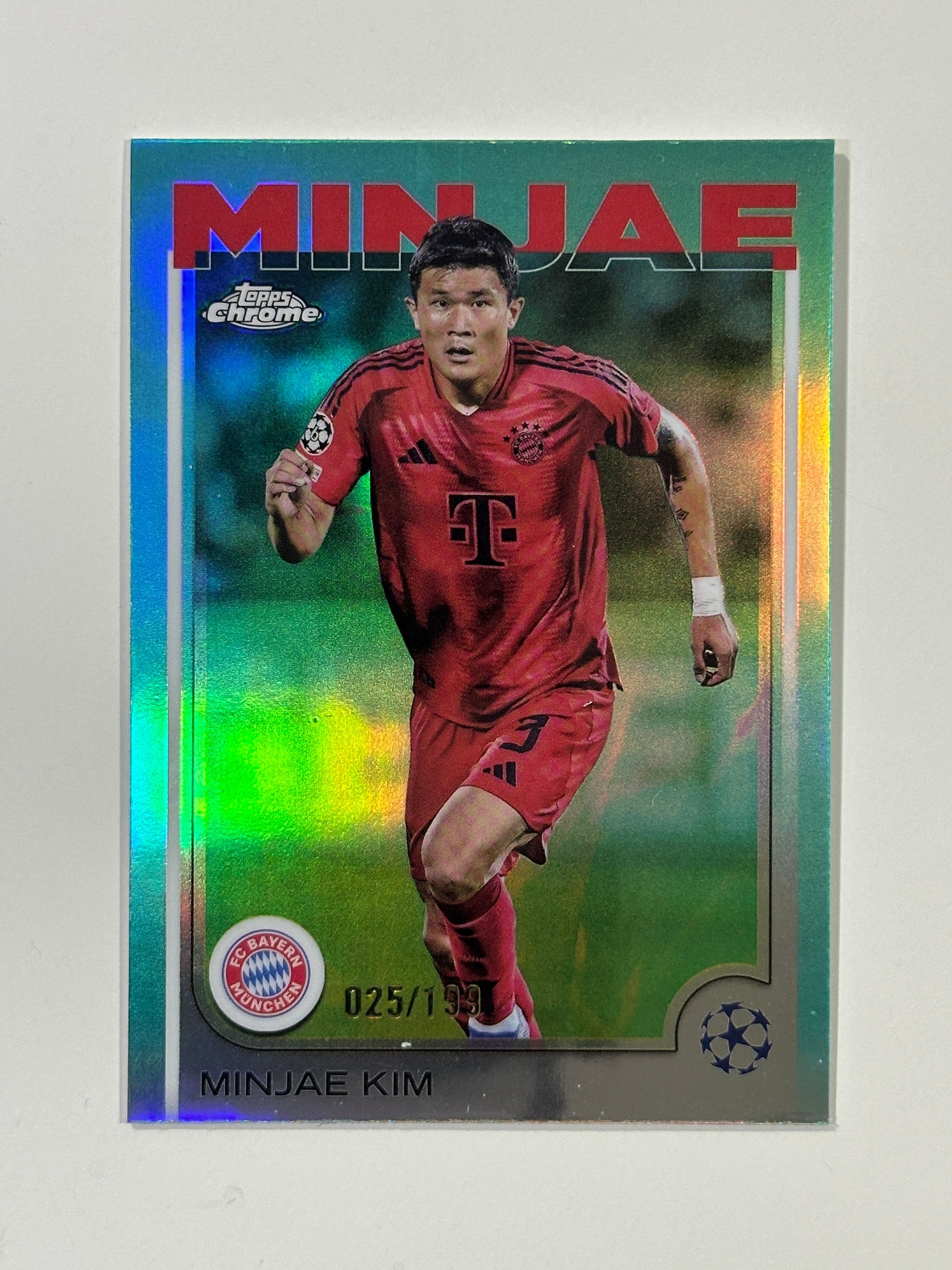 Minjae Kim Numbered Parallel 25/199 - Topps Chrome 2024/25