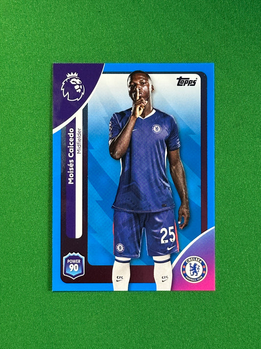 Moises Caicedo Blue Parallel Base - Topps Premier League 2026
