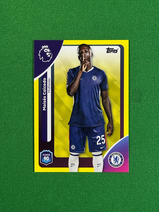 Moises Caicedo Yellow Parallel Base - Topps Premier League 2026