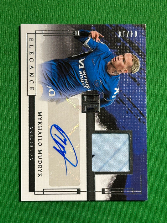 Mykhailo Mudryk Autograph Patch 04/10 - Chelsea - Panini Impeccable 2023/24 Front