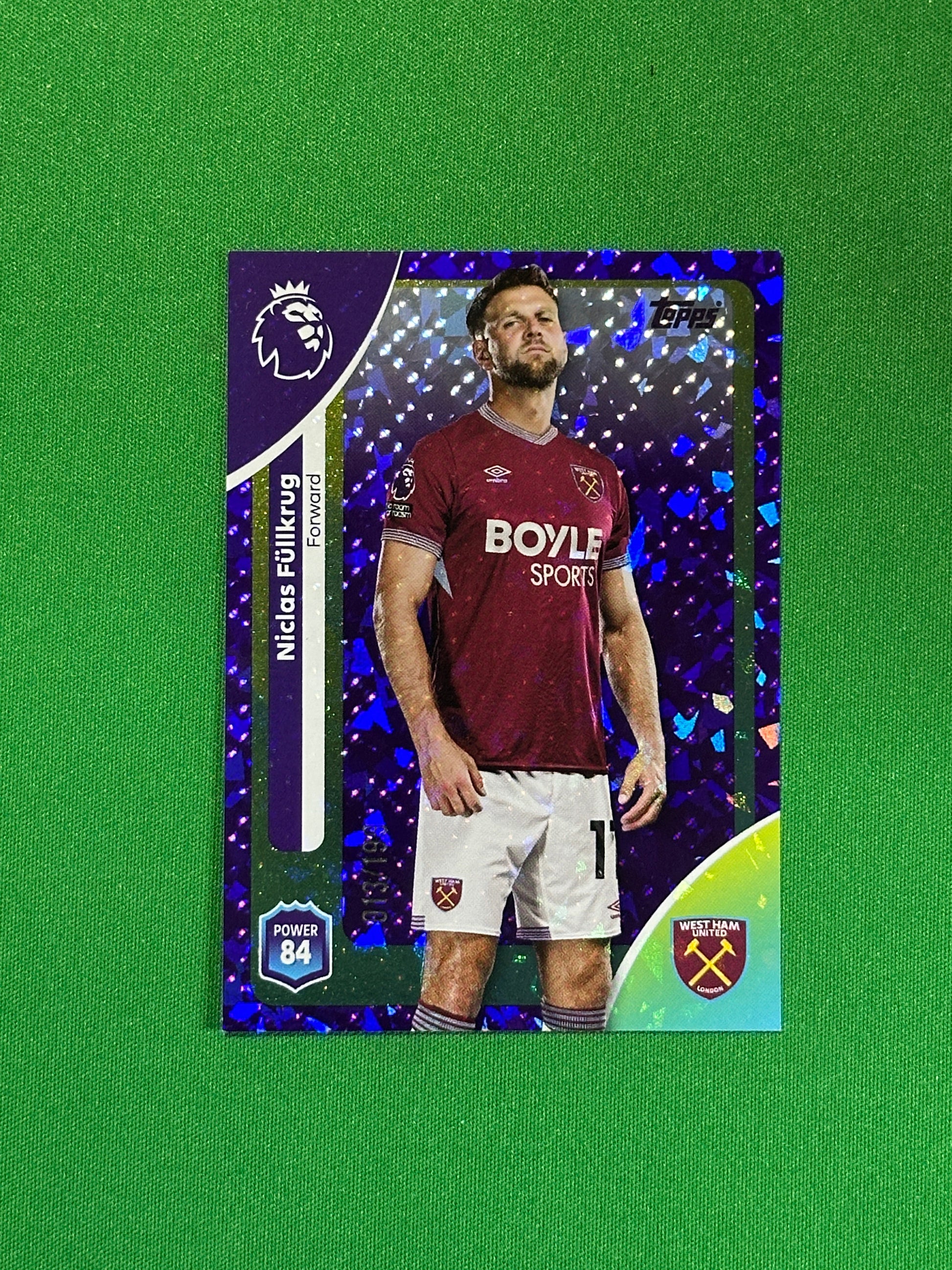 Niclas Fullkrug Numbered Parallel 13/199 - Topps Premier League 2026