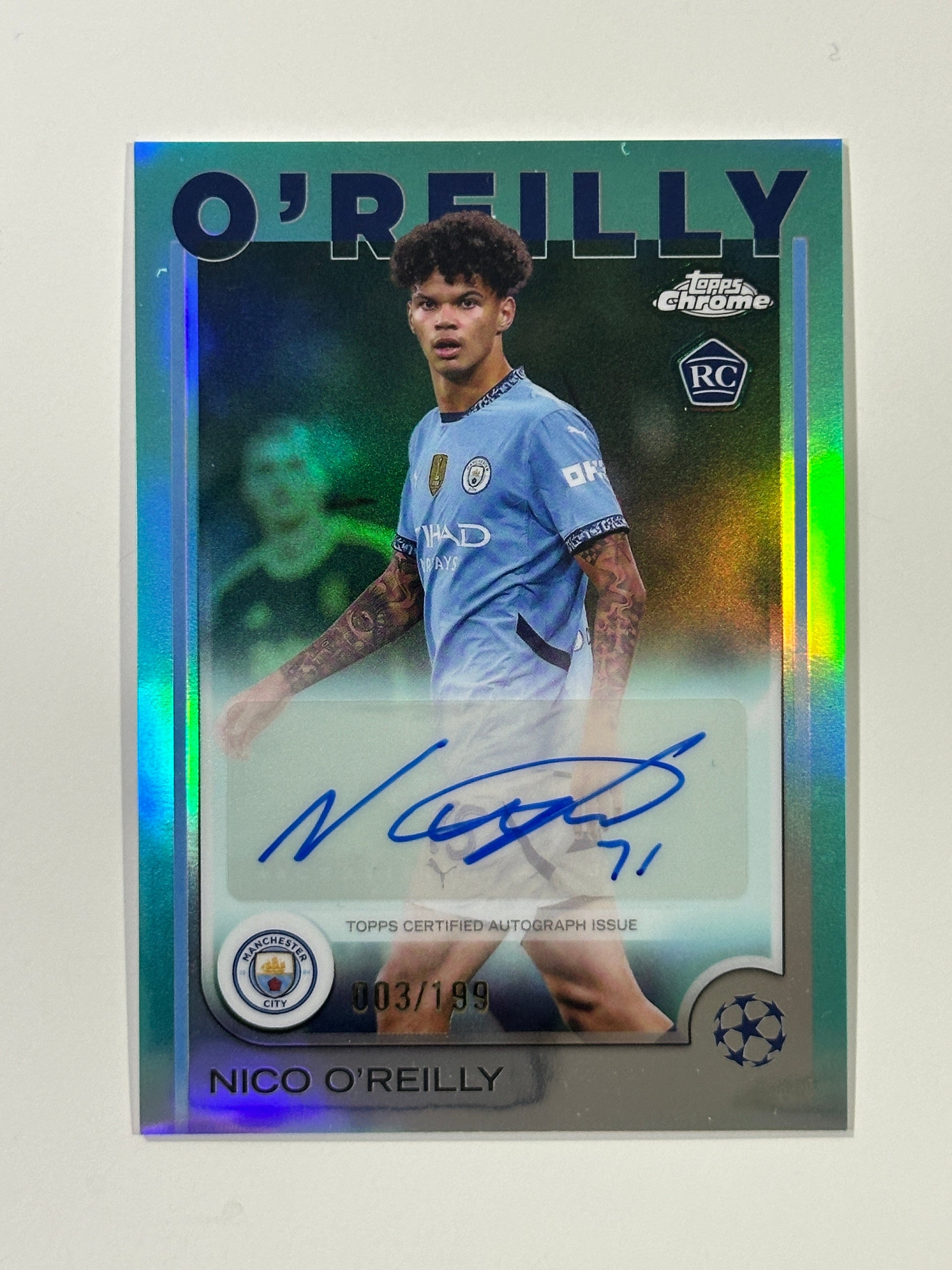 Nico O'Reilly Autograph 3/199 - Topps Chrome 2024/25