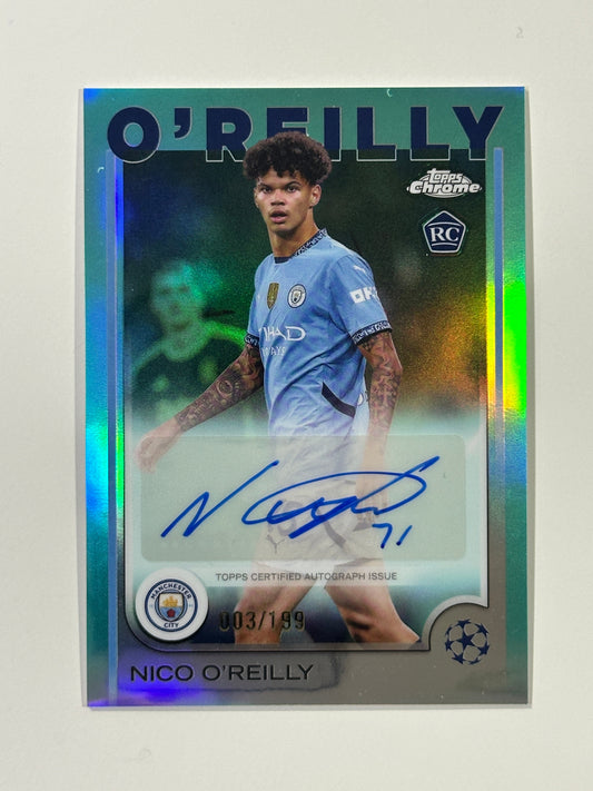 Nico O'Reilly Autograph 3/199 - Topps Chrome 2024/25