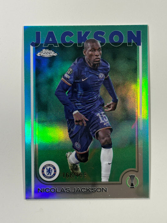 Nicolas Jackson Numbered Parallel 168/199 - Topps Chrome 2024/25
