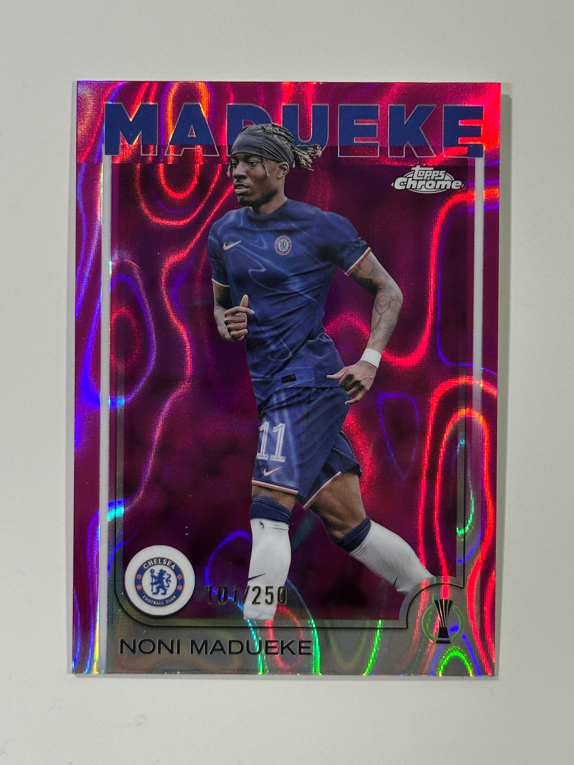 Noni Madueke Numbered Parallel 101/250 - Topps Chrome 2024/25