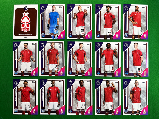 Nottingham Forest Full Base Set - Topps Premier League 2026