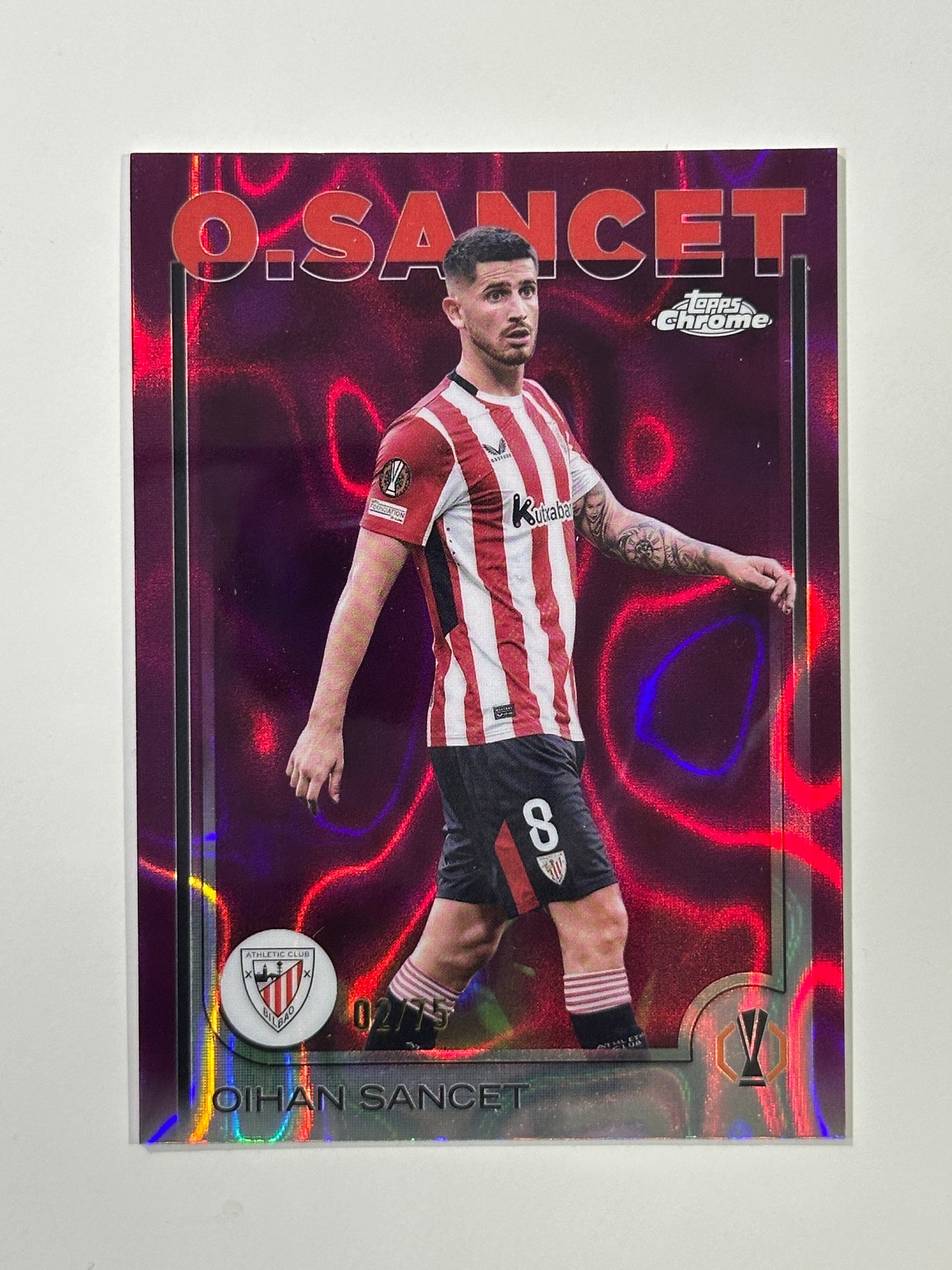 Oihan Sancet Numbered Parallel 2/75 - Topps Chrome 2024/25