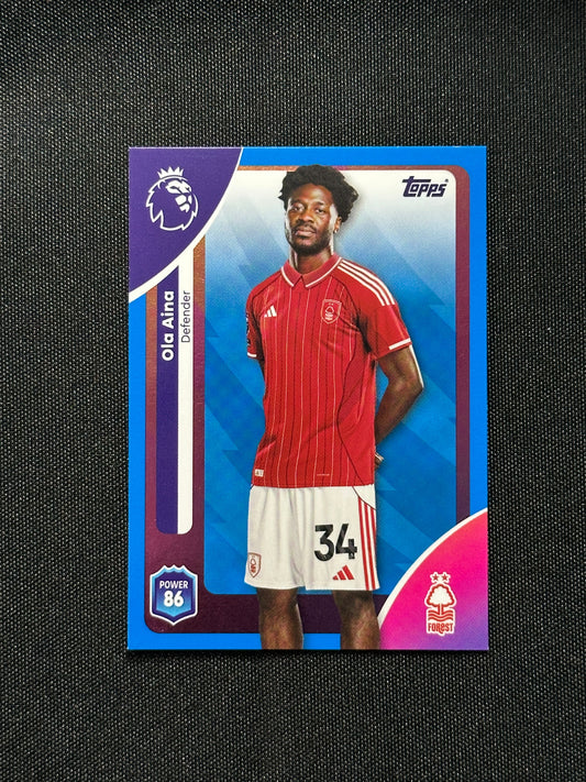 Ola Aina Blue Parallel Base - Topps Premier League 2026