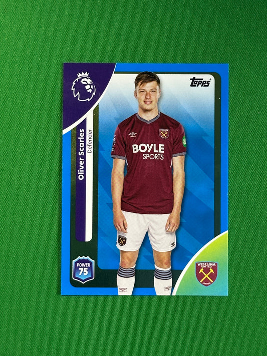 Oliver Scarles Blue Parallel Base - Topps Premier League 2026