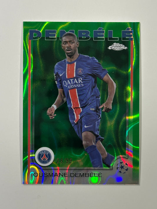 Ousmanne Dembele Numbered Parallel 28/99 - Topps Chrome 2024/25