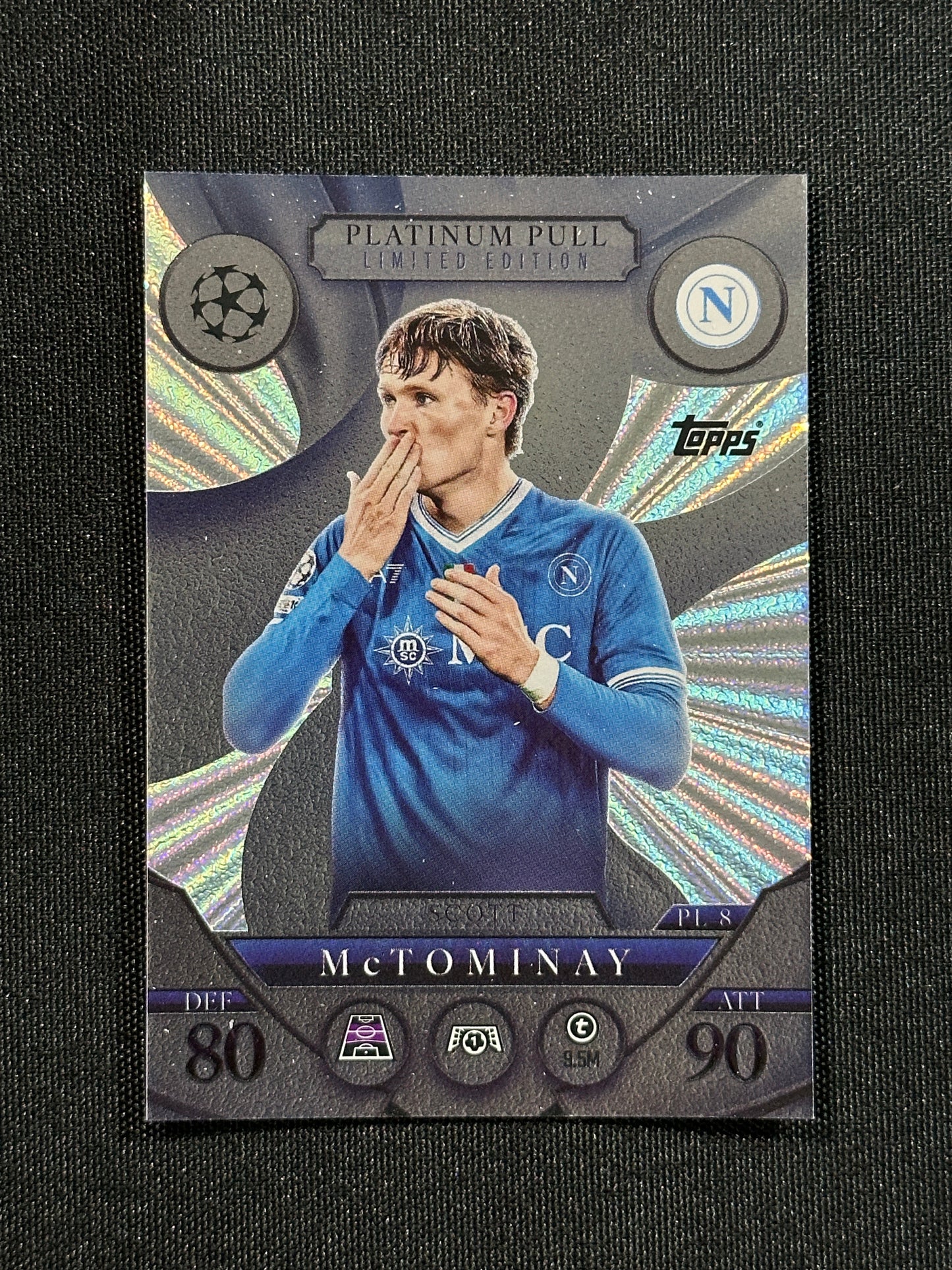 PL 8 Scott McTominay Napoli Platinum Pull - Topps Match Attax 2025/26