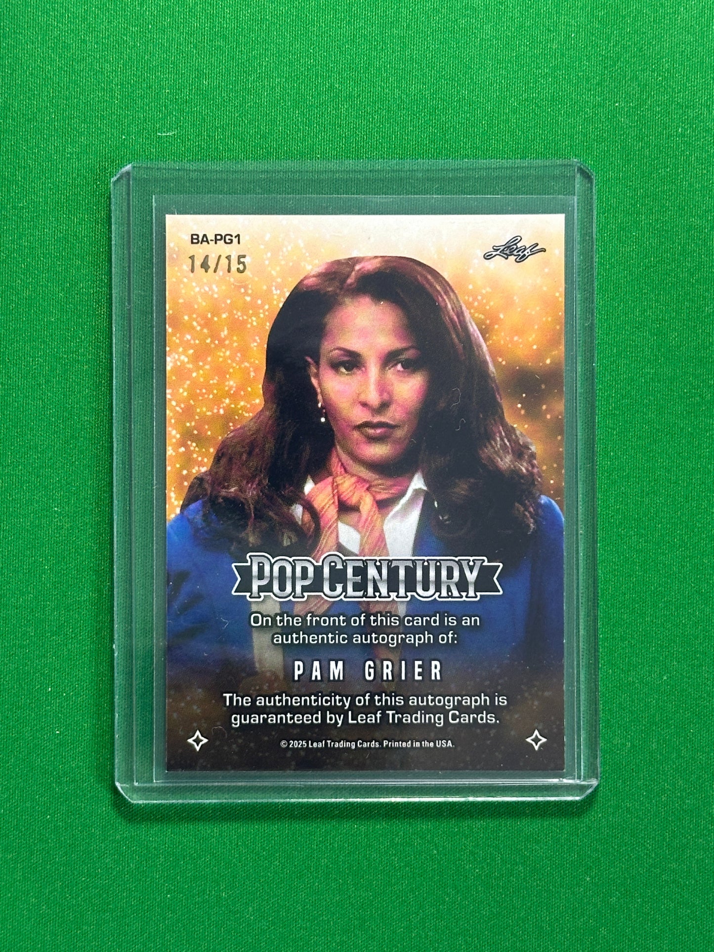 Pam Grier Autograph 14/15 - Leaf Pop Century 2025