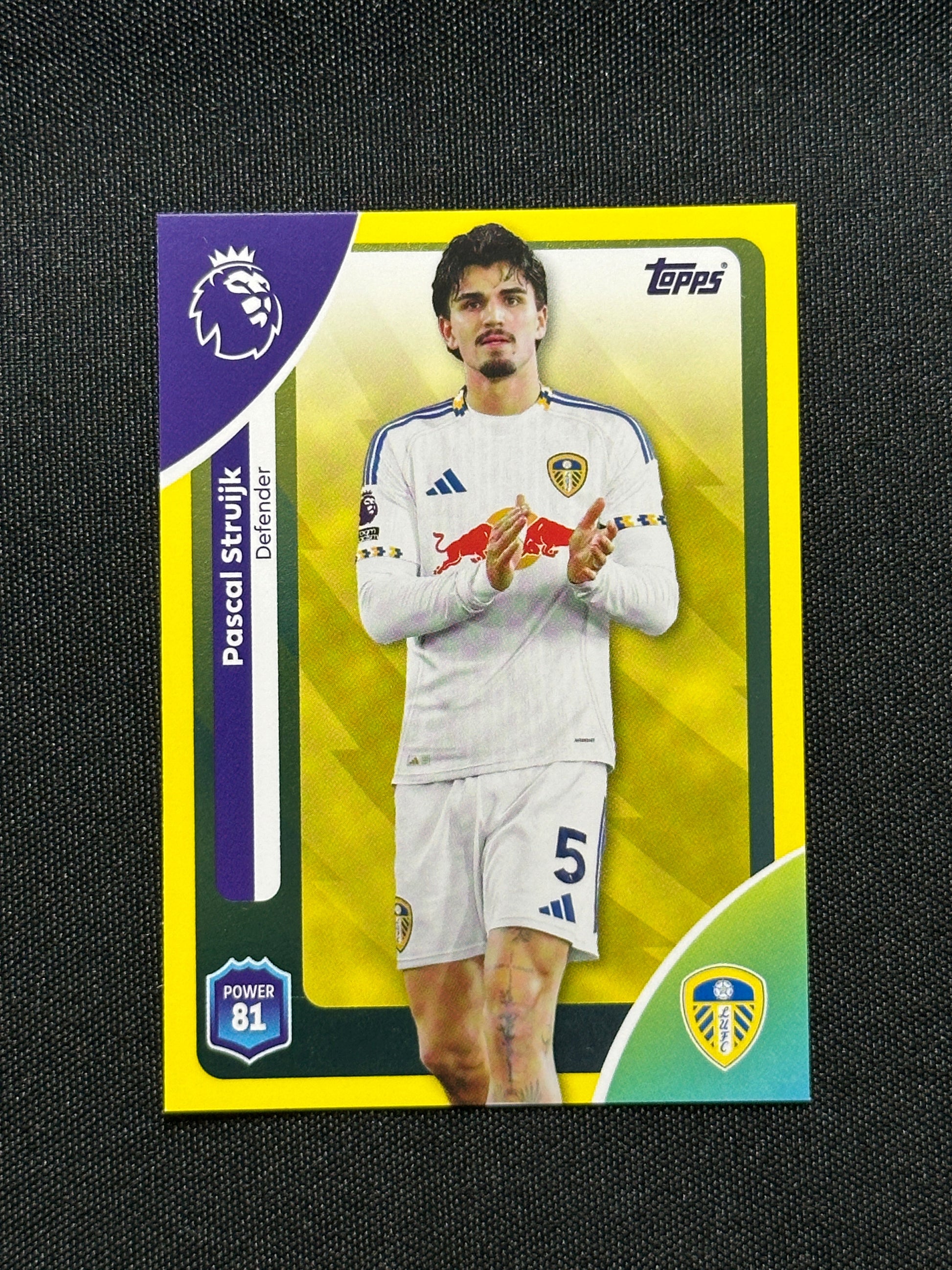 Pascal Struijk Yellow Parallel Base - Topps Premier League 2026