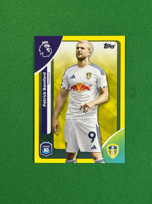 Patrick Bamford Yellow Parallel Base - Topps Premier League 2026
