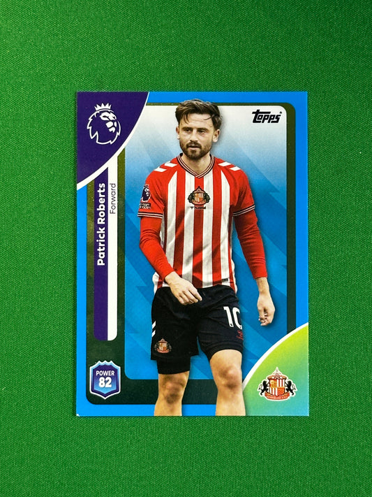 Patrick Roberts Blue Parallel Base - Topps Premier League 2026