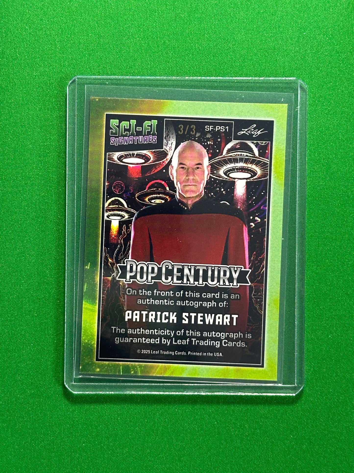 Patrick Stewart Autograph 3/3 - Leaf Pop Century 2025