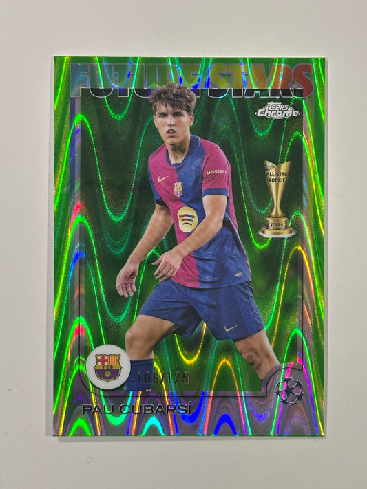 Pau Cubarsi Numbered Parallel 106/125 - Topps Chrome 2024/25