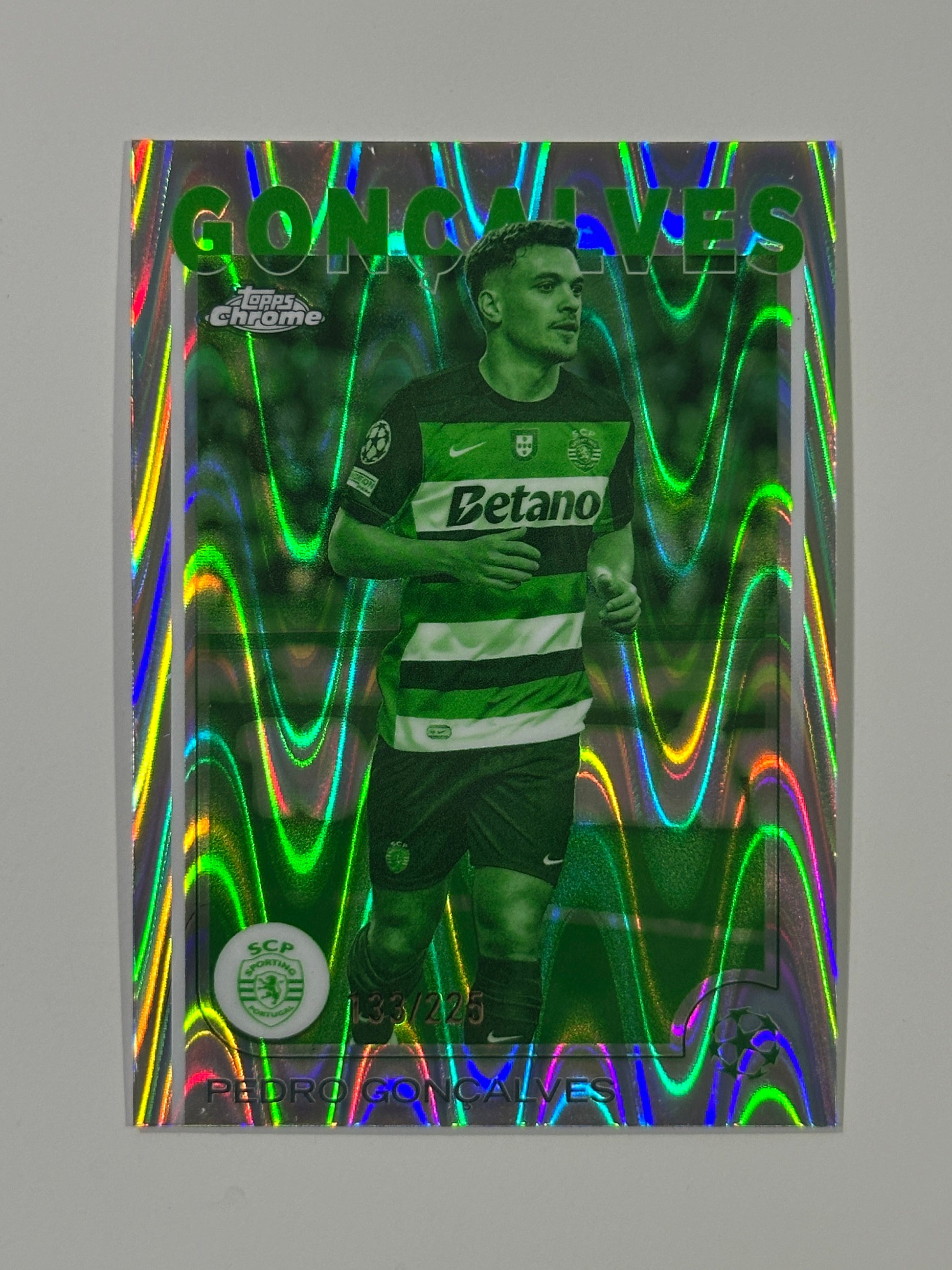 Pedro Goncalves Numbered Parallel 133/255 - Topps Chrome 2024/25