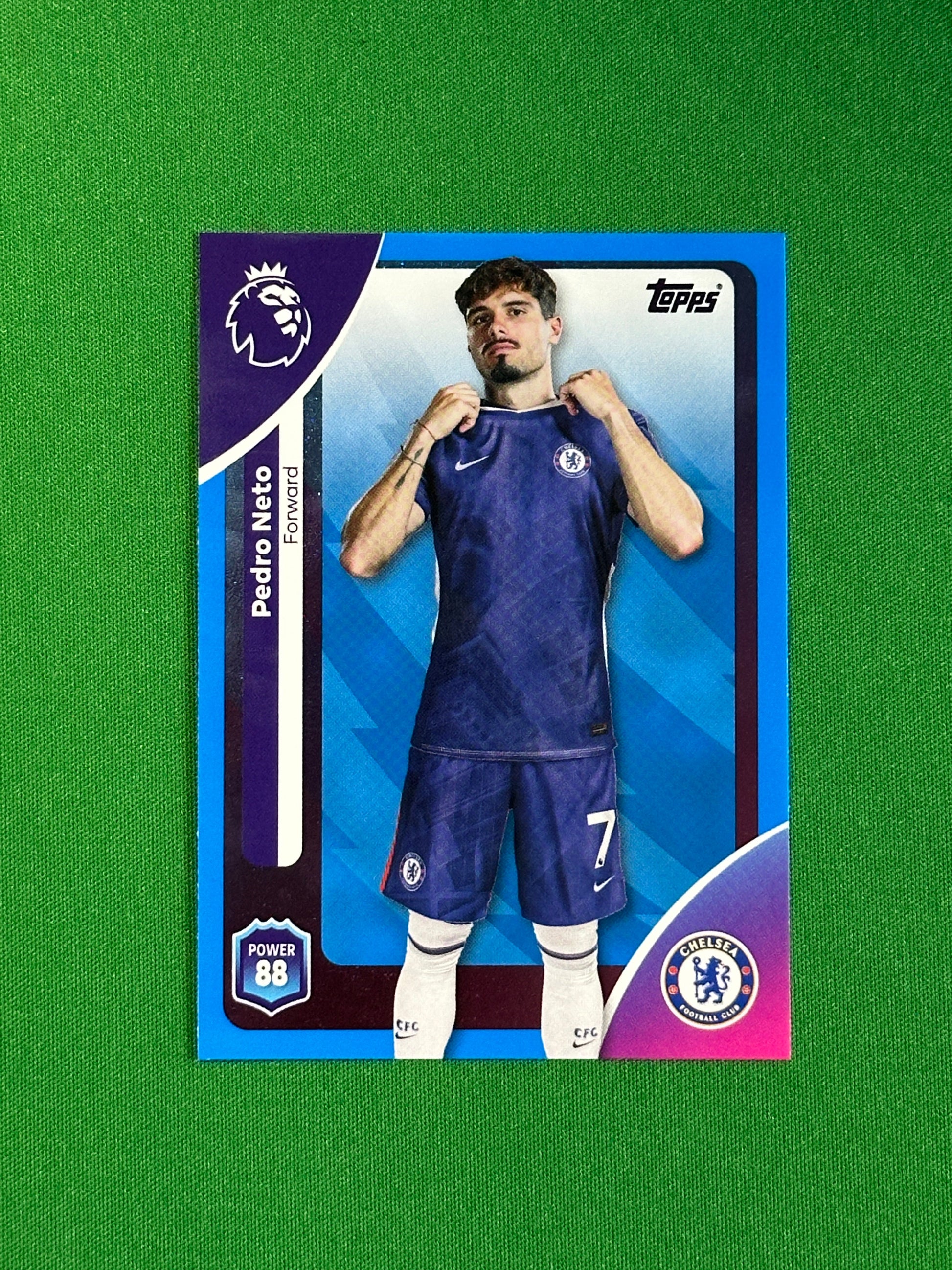 Pedro Neto Blue Parallel Base - Topps Premier League 2026