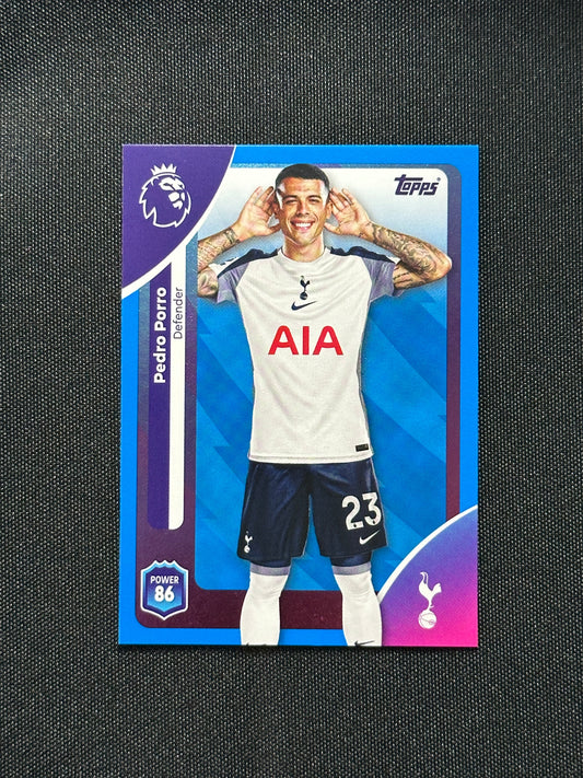 Pedro Porro Blue Parallel Base - Topps Premier League 2026