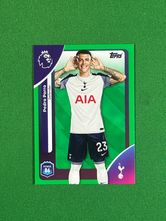 Pedro Porro Green Parallel Base - Topps Premier League 2026