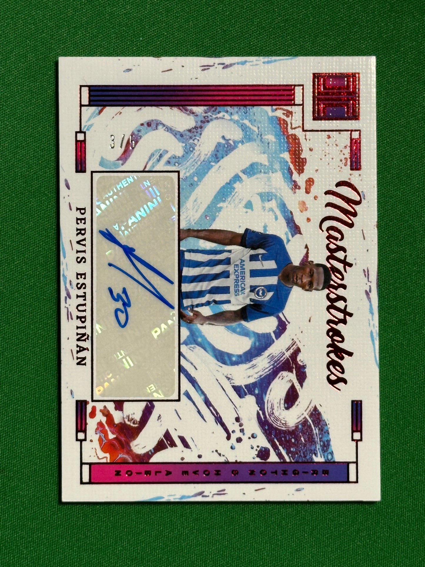 Pervis Estupinan Autograph 3/5 - Brighton - Panini Impeccable 2023-24 Front