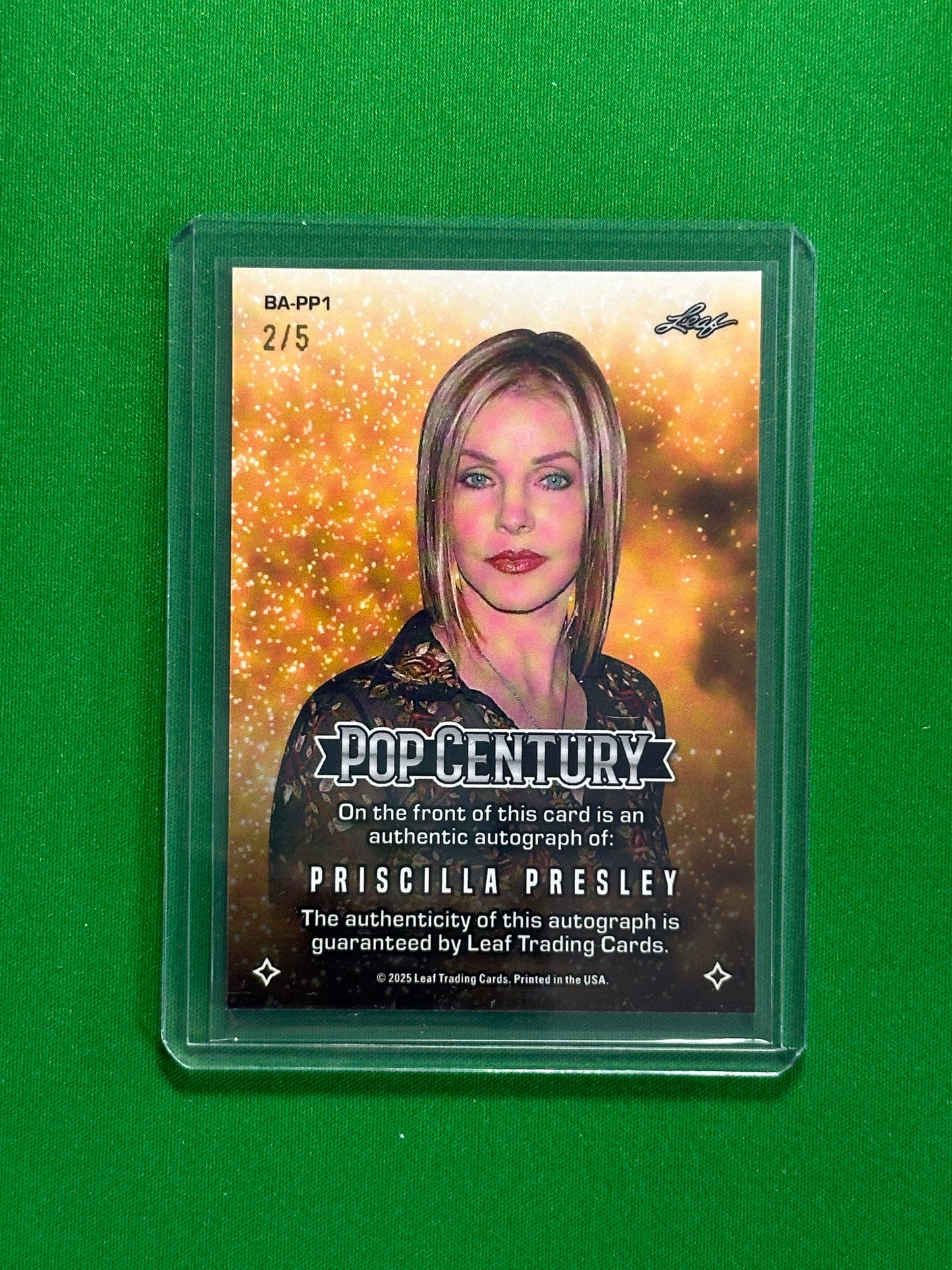 Priscilla Presley Autograph 2/5 - Leaf Pop Century 2025