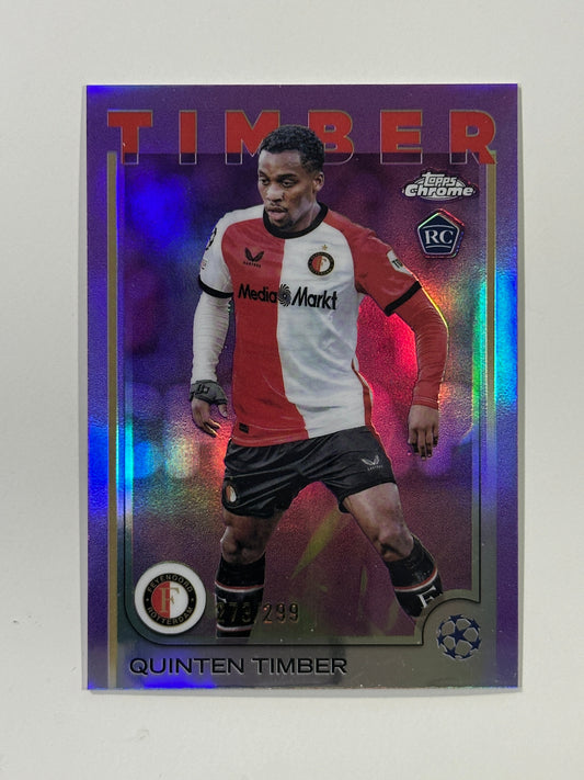 Quinten Timber Numbered Parallel 273/299 - Topps Chrome 2024/25