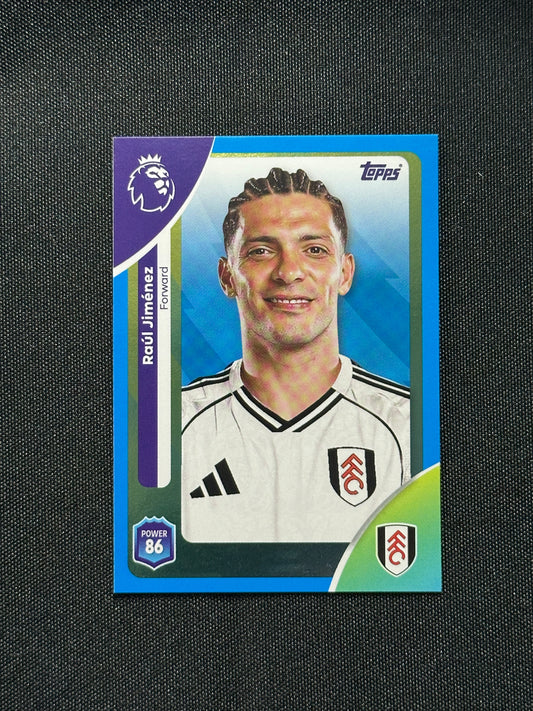 Raui Jimenez Blue Parallel Base - Topps Premier League 2026