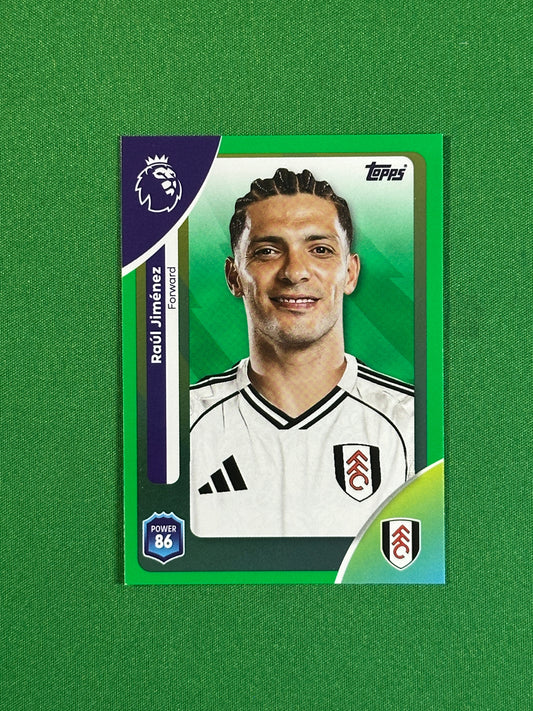 Raul Jimenez Green Parallel Base - Topps Premier League 2026