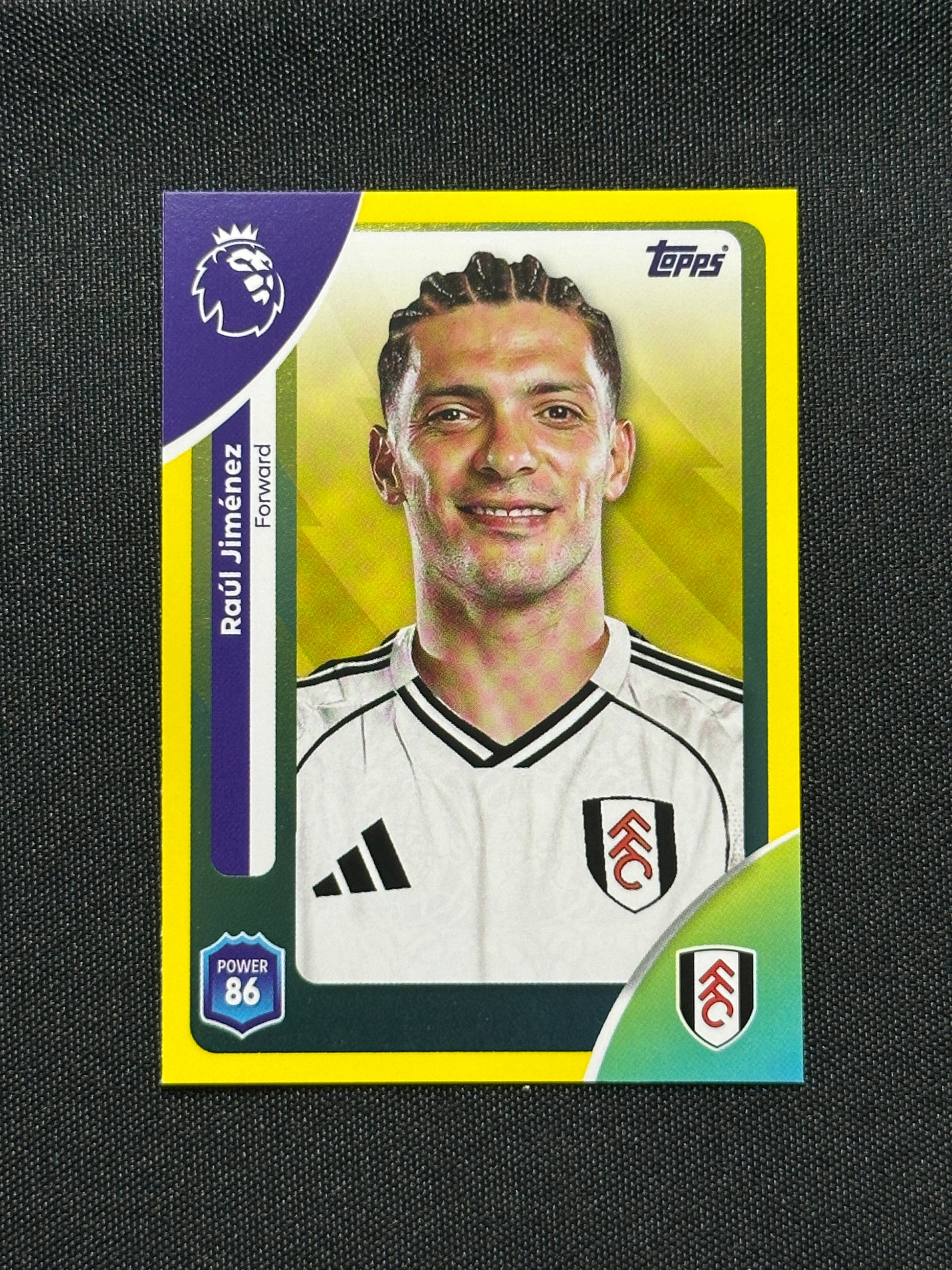 Raul Jimenez Yellow Parallel Base - Topps Premier League 2026