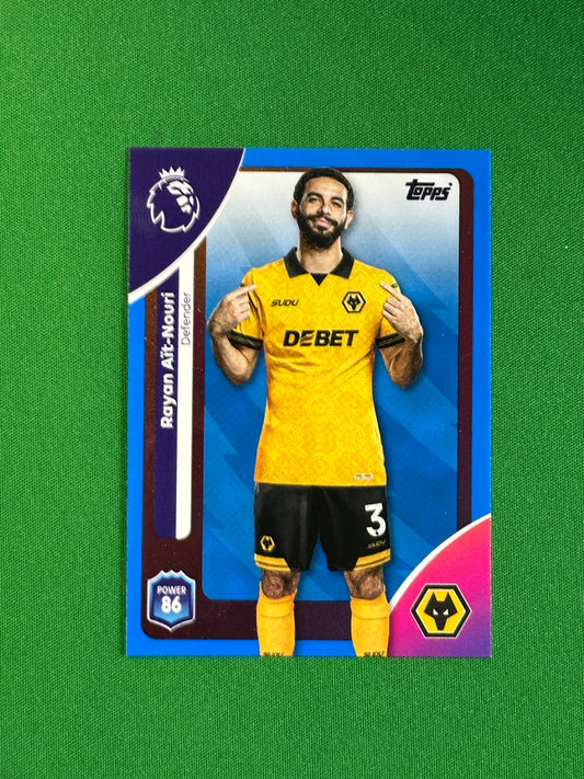 Rayan Ait-Nouri Blue Parallel Base - Topps Premier League 2026