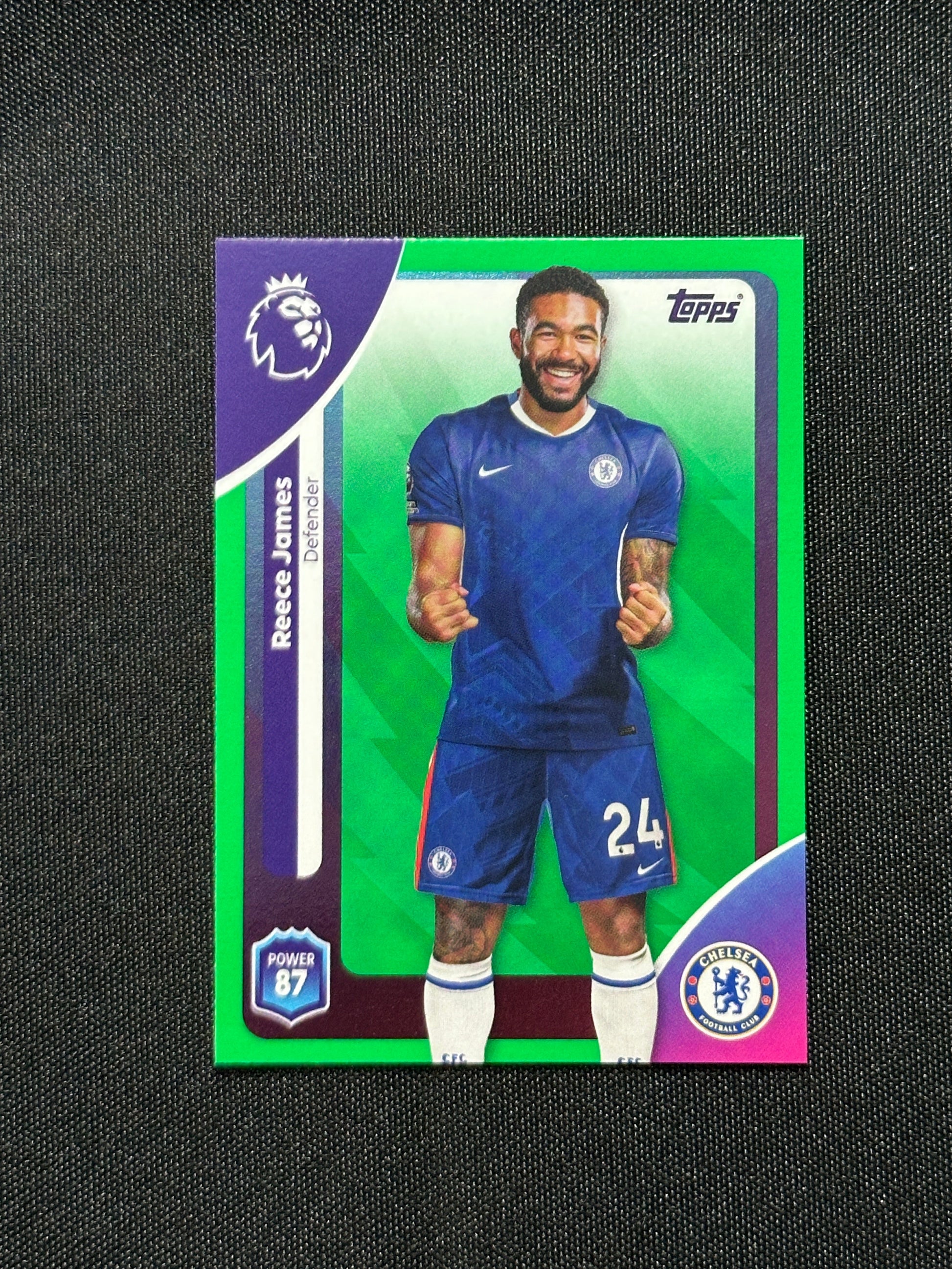 Reece James Green Parallel Base - Topps Premier League 2026