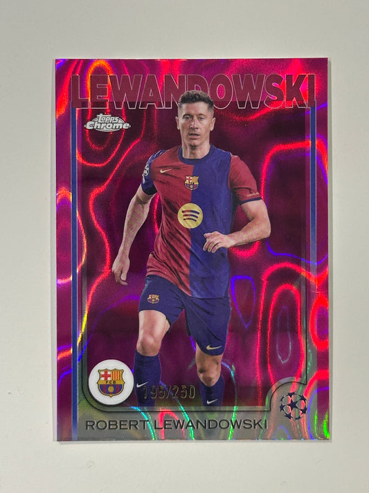 Robert Lewandowski Numbered Parallel 195/250 - Topps Chrome 2024/25