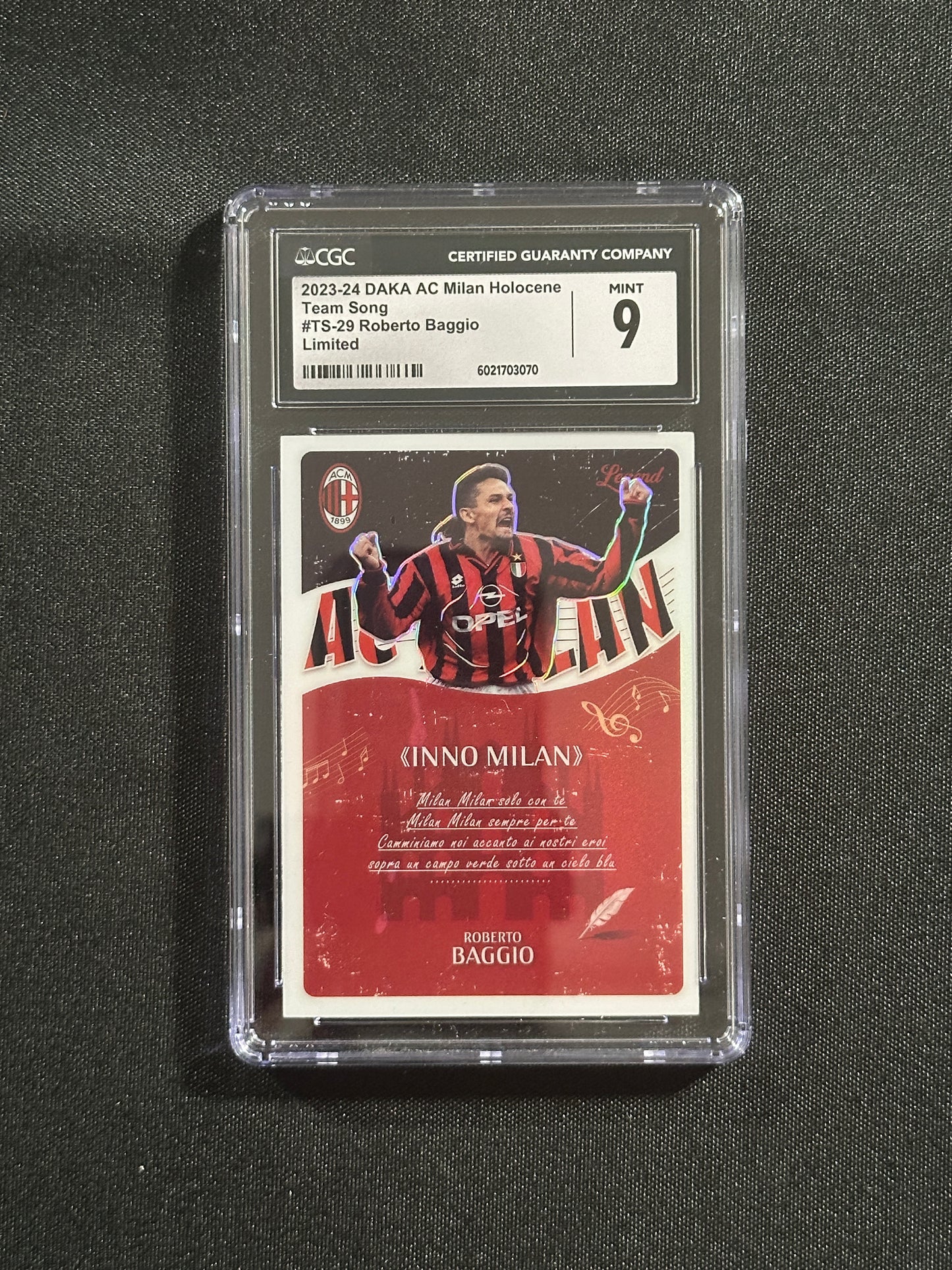 Roberto Baggio Numbered Parallel 01/15 CGC9 - DAKA AC MIlan 2023/24