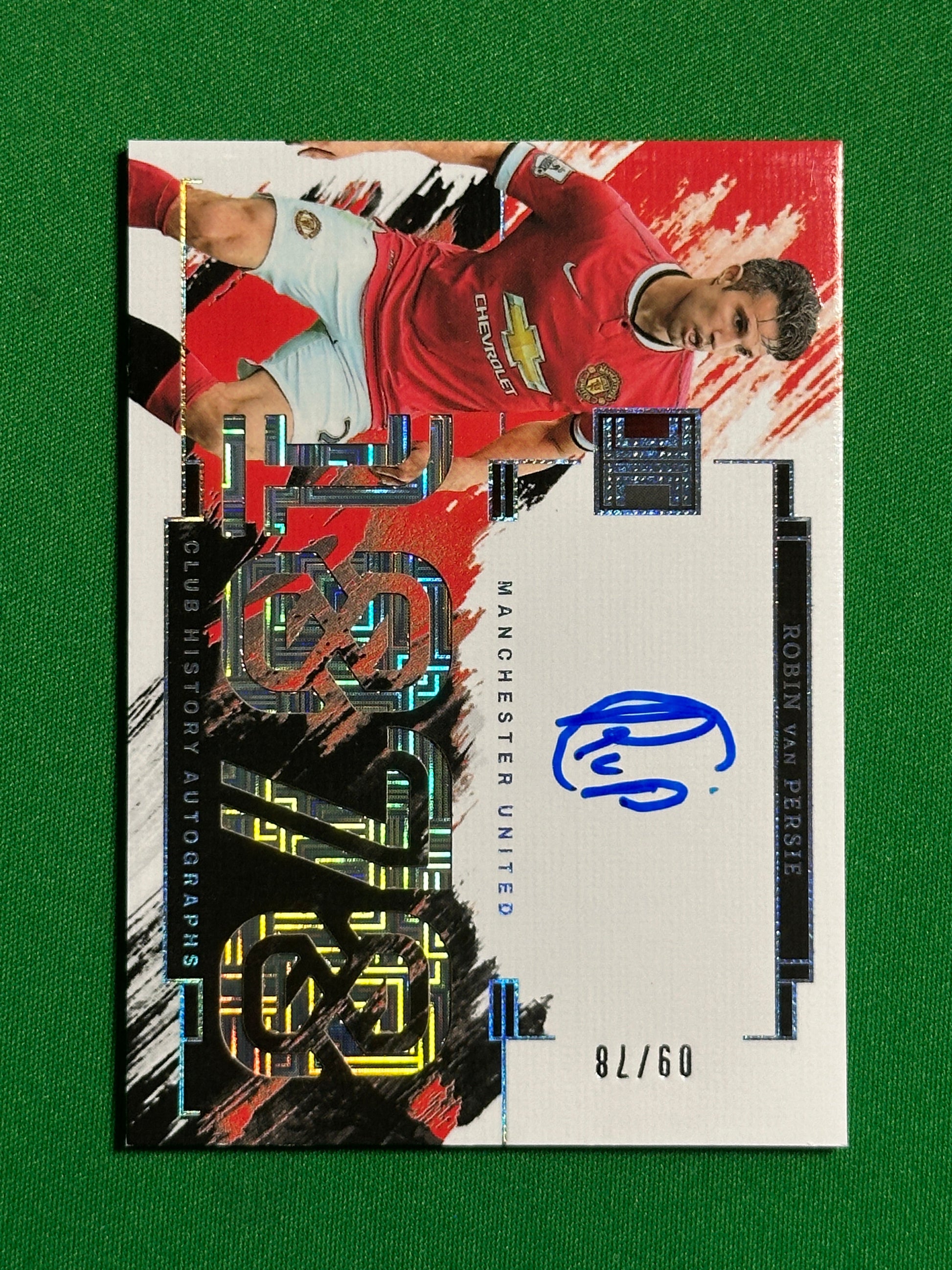 Robin Van Persie On-Card Club History Autograph 09/78 - Manchester United - Panini Impeccable 2023/24 Front