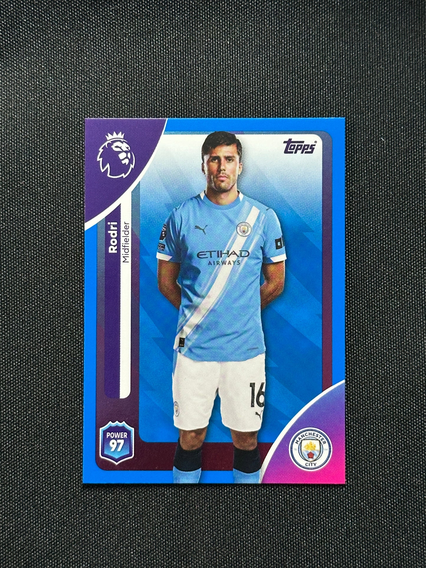 Rodri Blue Parallel Base - Topps Premier League 2026