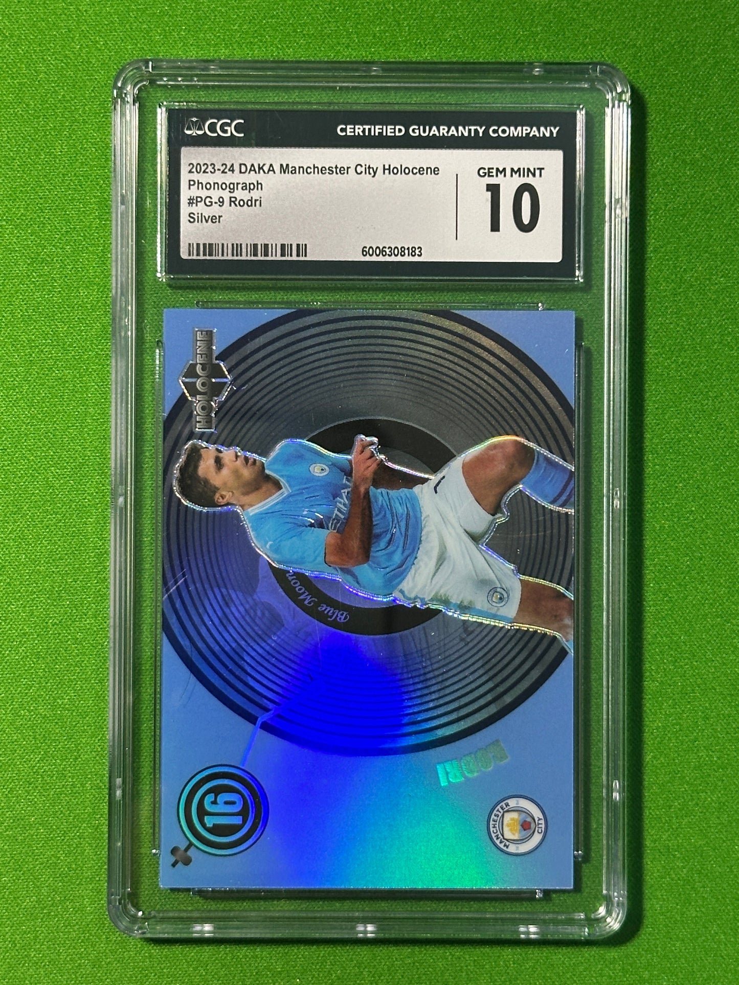 Rodri Phonograph 01/10 - DAKA Manchester City 2023-24 - CGC 10