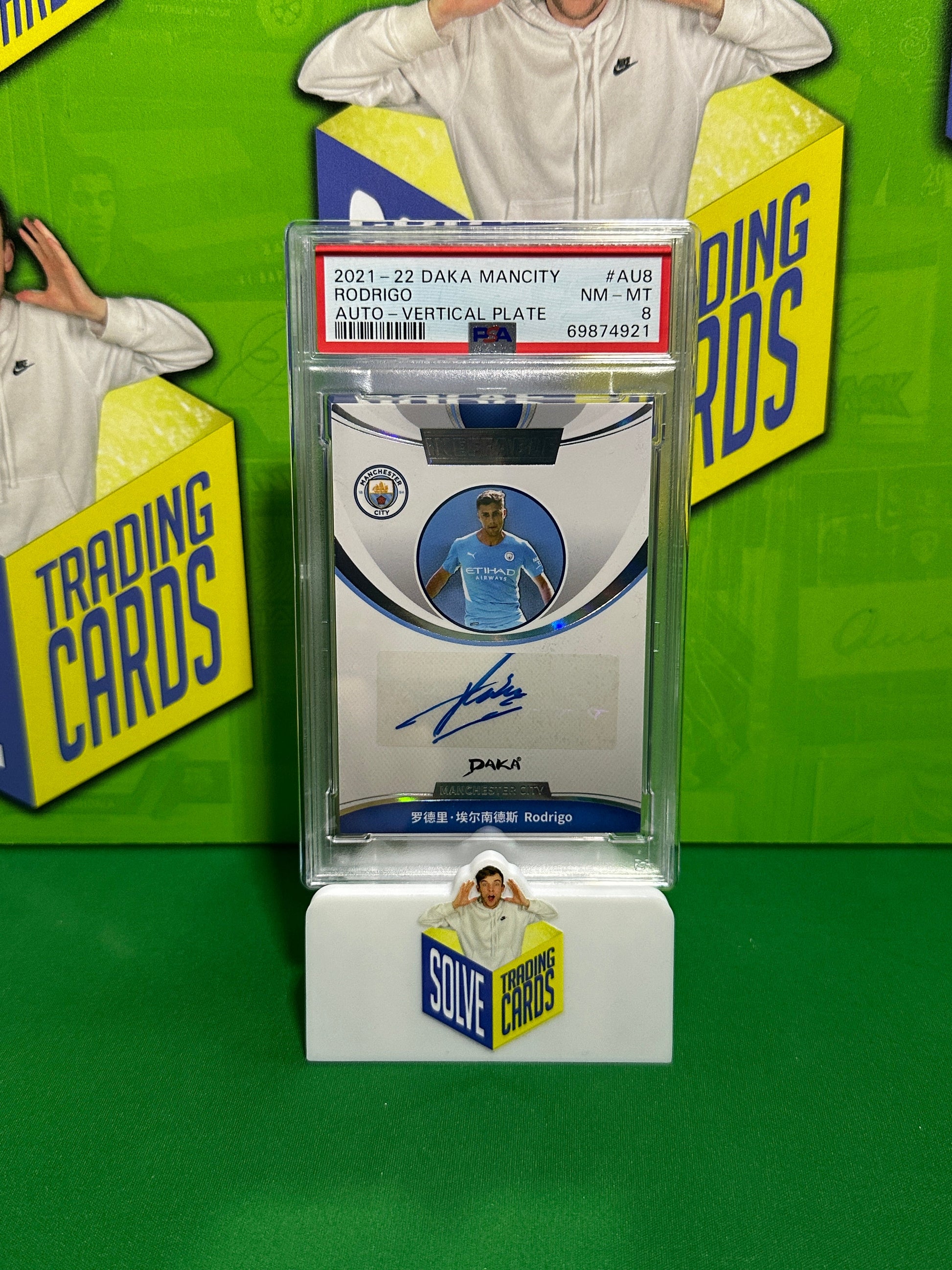 Rodrigo Autograph 09/10 - DAKA Manchester City Ineffable 2021-22 - PSA 8