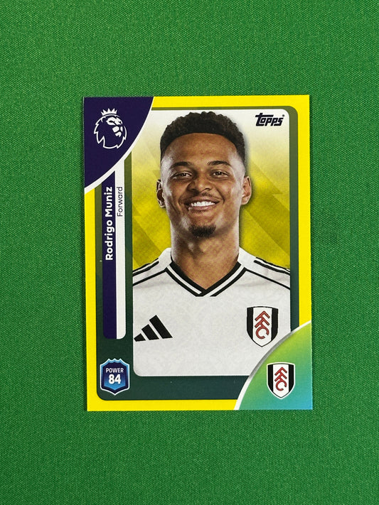 Rodrigo Muniz Yellow Parallel Base - Topps Premier League 2026