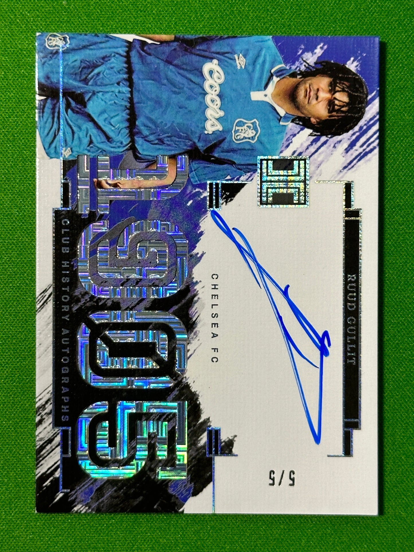 Ruud Gullit On Card Autograph 5/5 - Chelsea - Panini Impeccable 2023/24 Front