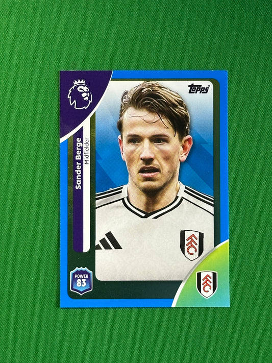 Sander Berge Blue Parallel Base - Topps Premier League 2026