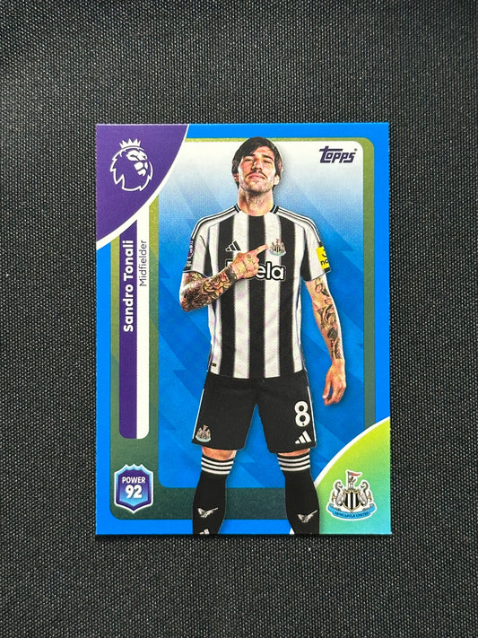 Sandro Tonali Blue Parallel Base - Topps Premier League 2026