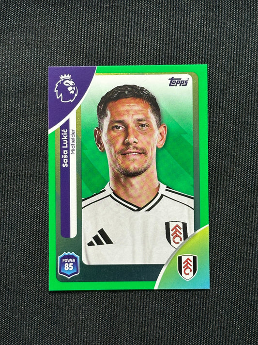 Sasa Lukic Green Parallel Base - Topps Premier League 2026
